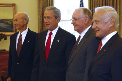 Apollo 11 crew and Pres. Bush