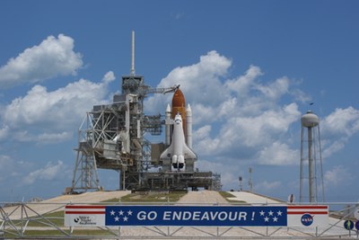 Endeavour on pad
