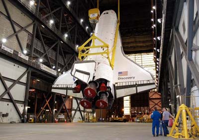 Discovery being prepared for launch