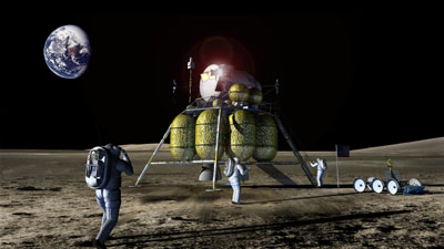 Lunar landing illustration