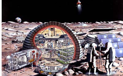 lunar base illustrations