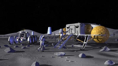 Lunar base illustration