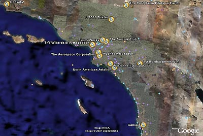 Southern California aerospace map