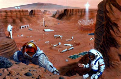 Mars base illustration