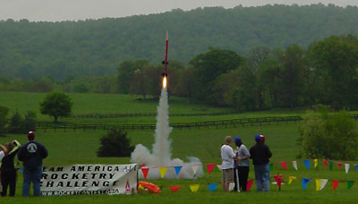 Model rocket launch