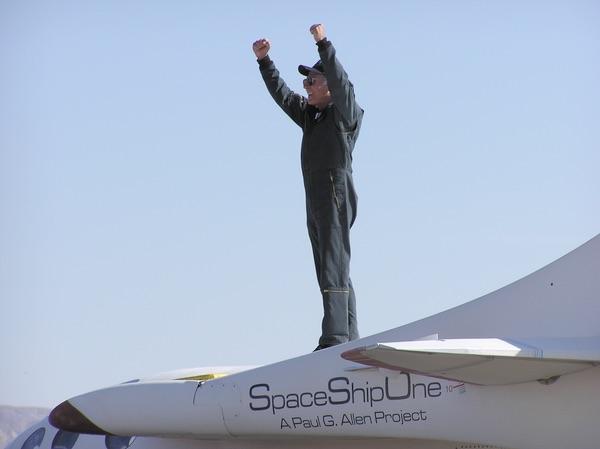 Melvill atop SpaceShipOne