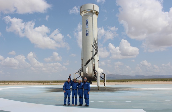 New Shepard booster and crew